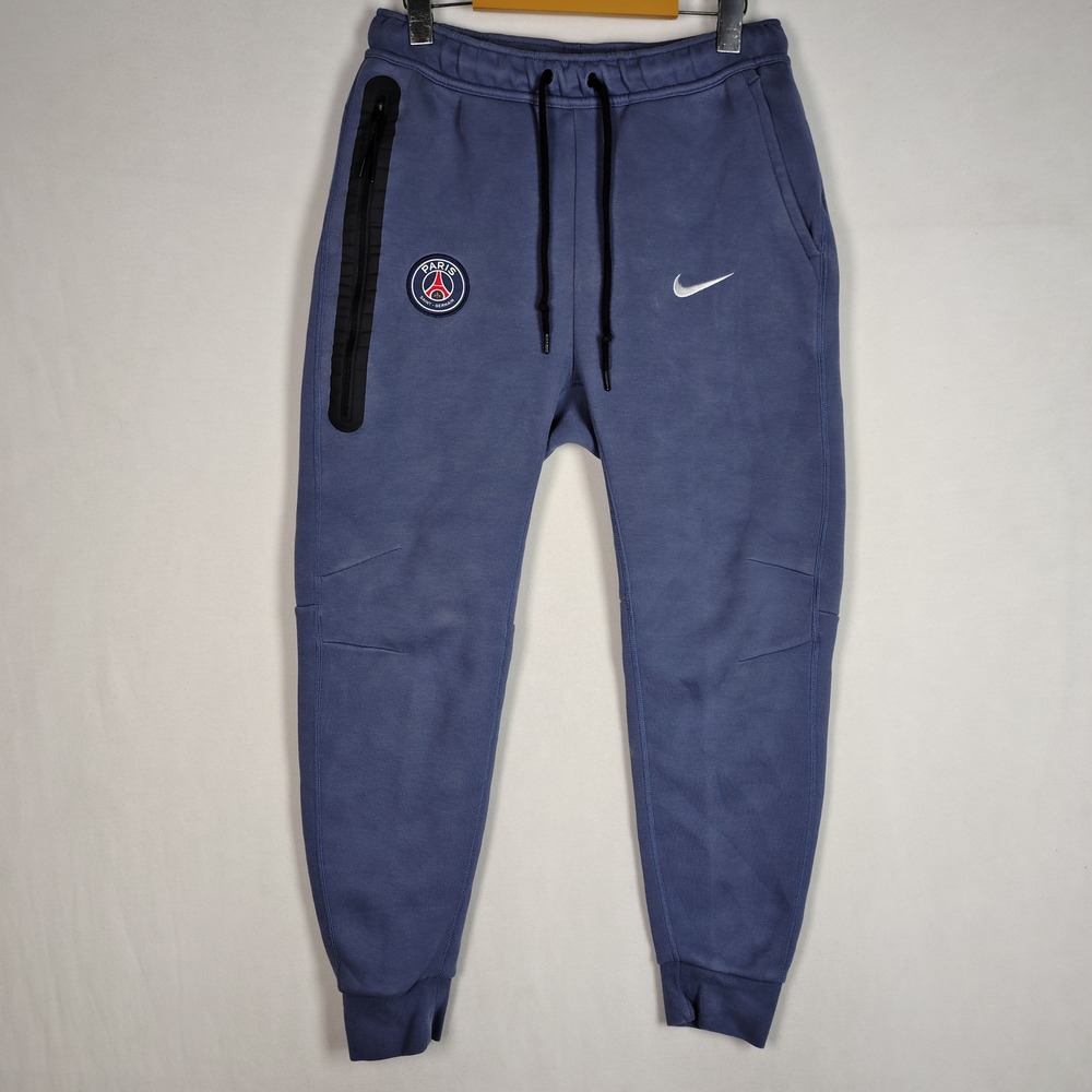 Nike Paris Saint-Germain PSG Tech Fleece Joggers Blue HJ6450-491 Mens Medium